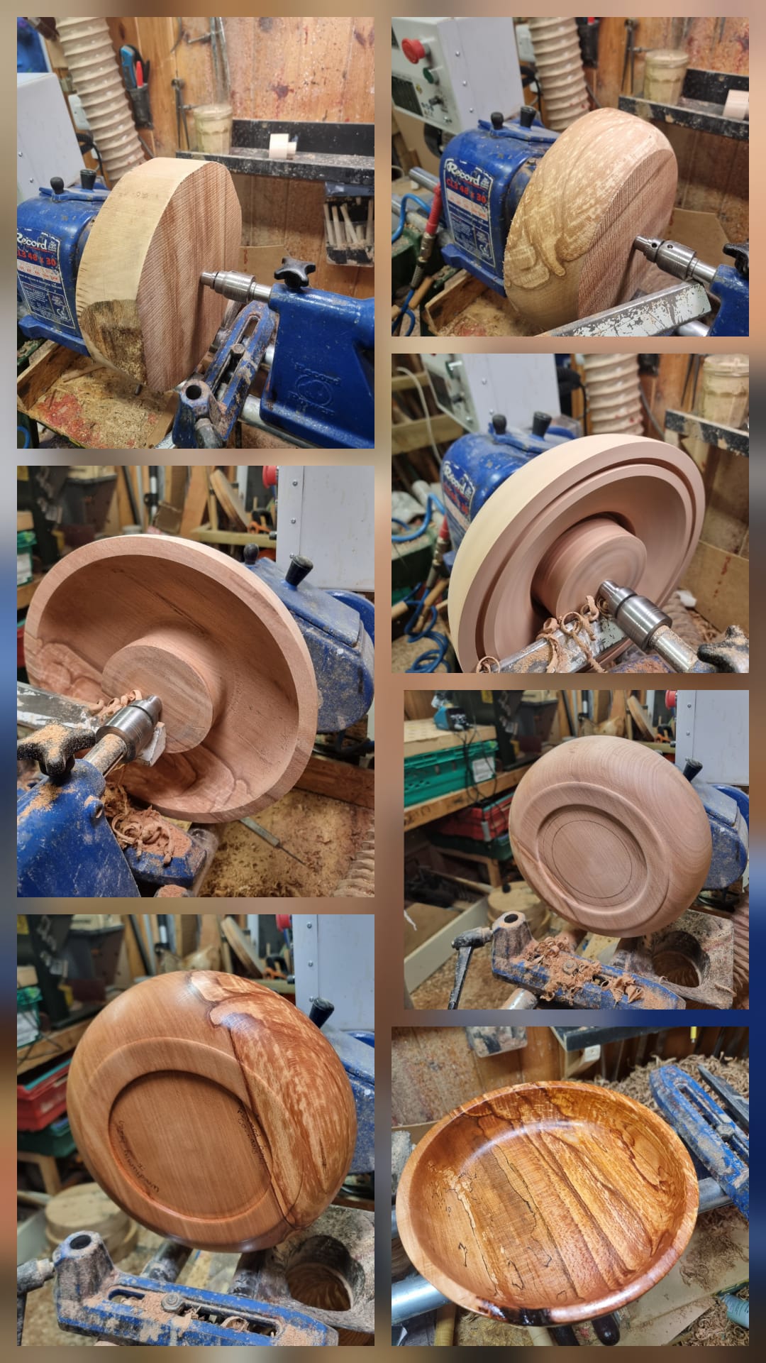 Bowl-making process from start to finish